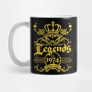 50th Years Old Birthday Tee Legends Born 1974 Mug
